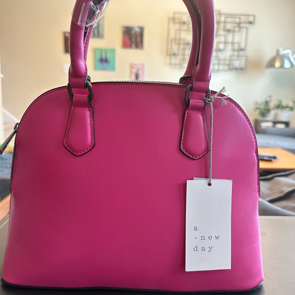 A New Day fuchsia pink women's satchel NWT